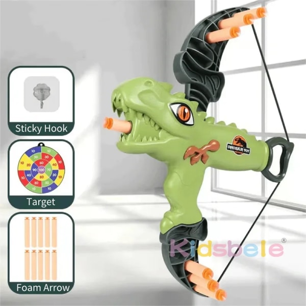 Dinosaur legetøj bue og pil bueskydning legetøj sæt med 10 sugekop pile