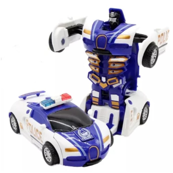 Mini 2 I 1 Bil Legetøj One-key Deformation Bil Legetøj Automatisk Transformation Robot Model Bil