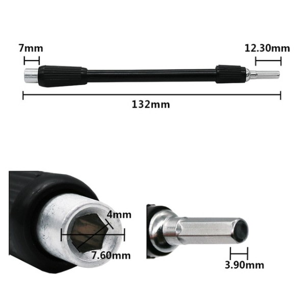 295 mm Fleksibel Skaft Bit Magnetisk Skrutrekker Forlenger Drill Bit Holder Connect Link for Electronic Drill