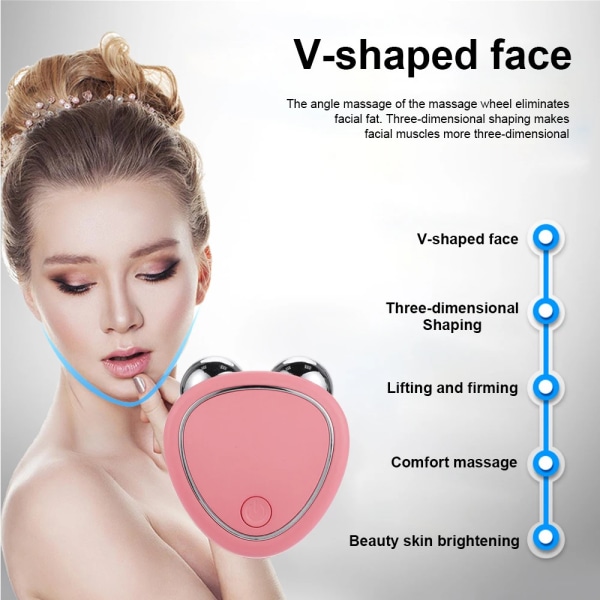 Ansigt løftning maskine ansigtsbehandling massager mikrostrøm rulle hud opstramning foryngelse skønhed opladning ansigtsbehandling anti rynke
