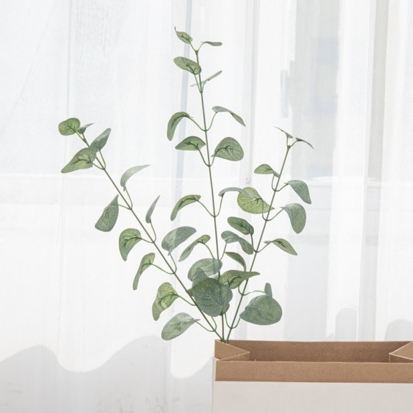 Kunstige planter lange grønne eukalyptus blade jule pynt