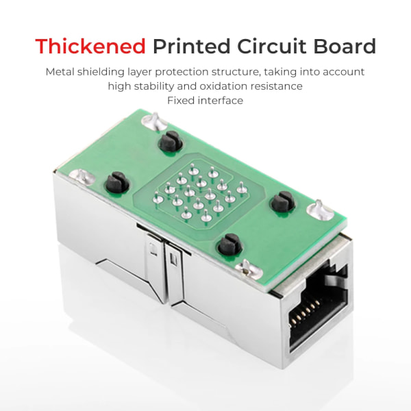 2 stykker RJ45 stik Netværk extender Ethernet Kabel RJ45 extender adapter Gigabit interface Hun til hun netværk stik