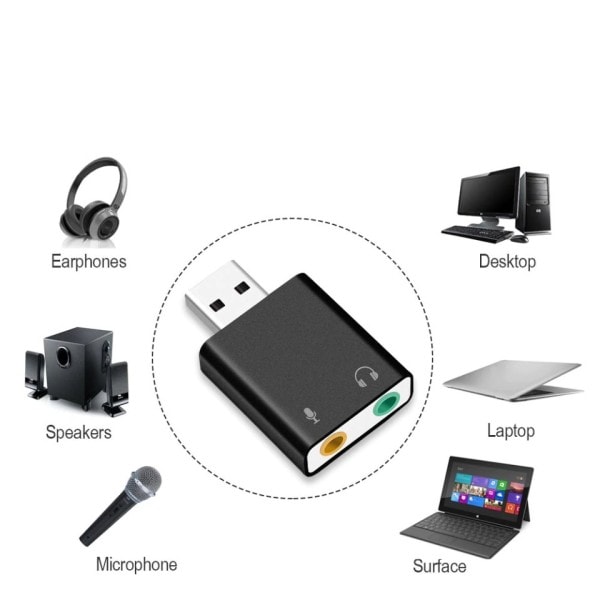 USB ääni kortti USB 3,5 mm ääni nappi sovitin ulkoinen ääni kortti 7.1 ääni kortti mikrofonille kuulokkeille