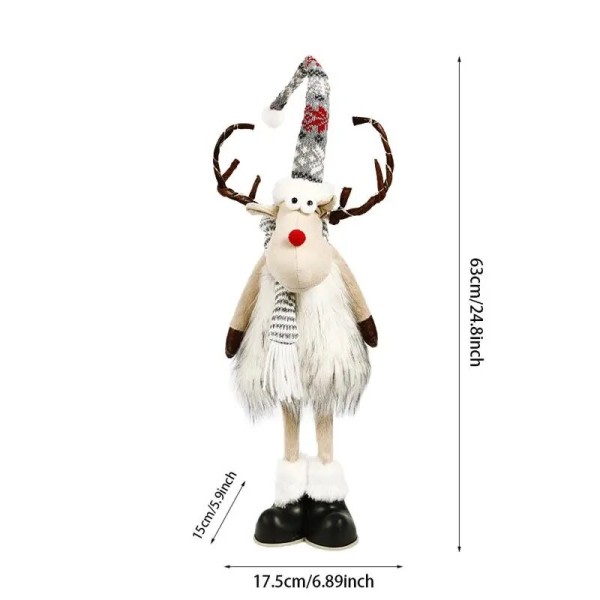 Jul Stor Stående Elg Dukke Navidad Figurin Ornamenter Med Lys Reinsdyr