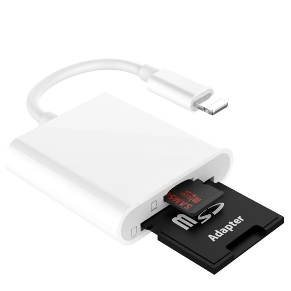 2 in 1 OTG Card Reader Adapter for iPhone 14 13 12 11 Pro Max Micro SD TF Smart Memory Card Reading Converter Mini Card  Läsare