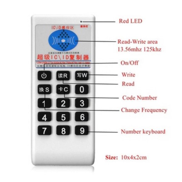 Håndholdt Frekvens 125Khz-13,56MHZ Kopier Duplikator Kloner RFID NFC IC Kort Leser
