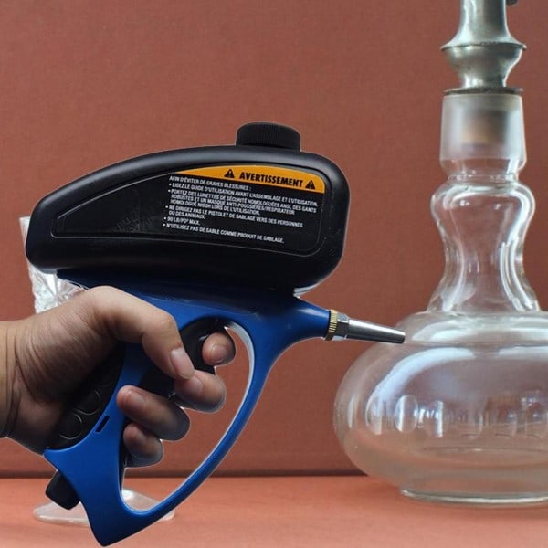 Antirust Sandblæser Håndholdt Pneumatisk Sand Blæsning Maskine Glas Gravsten Sprayer