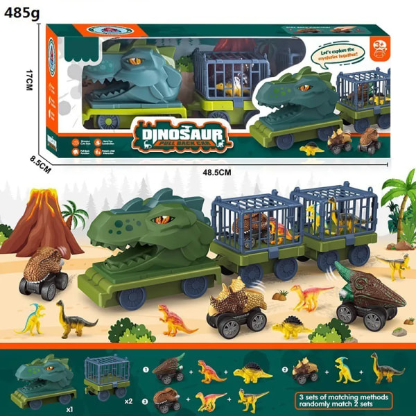 Pojat auto lelut dinosaurukset kuorma-auto kuljetus kuljetusalusta ajoneuvo  dino eläin malli tyrannosaurus rex kuorma-auto 7805 | Fyndiq