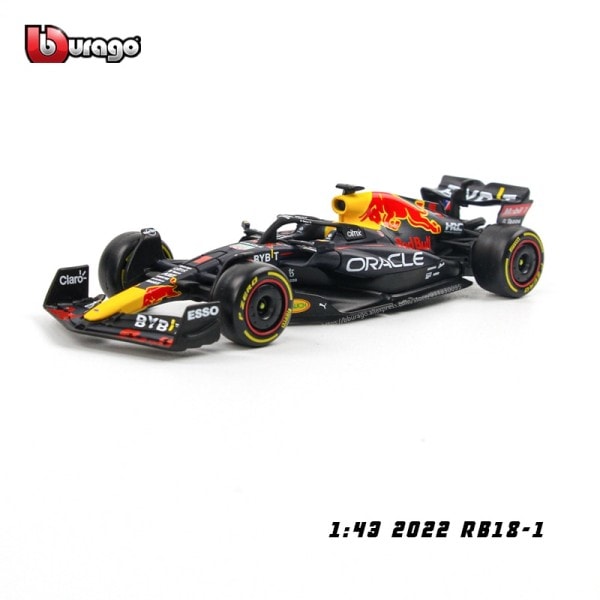 Bburago 1:43 F1 Champion Red Bull Racing TAG Heuer RB18 2022 #1 Verstappen #11 Perez Alloy Car