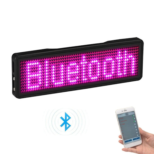 Bluetooth LED namn märke uppladdningsbart ljus skylt