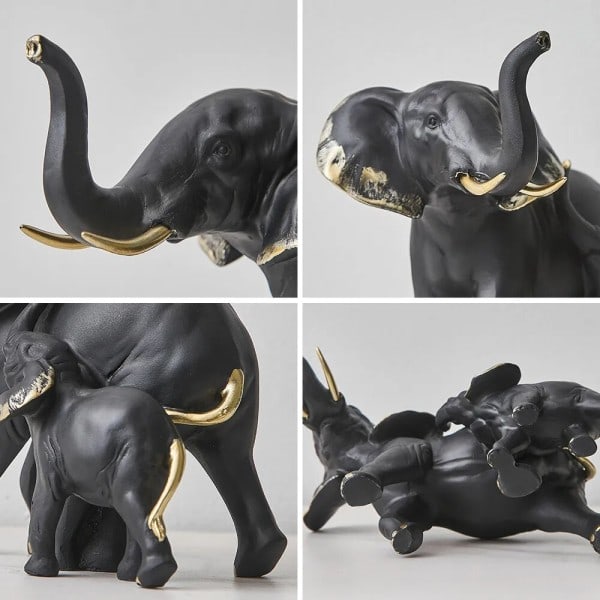 Elefant statue skulpturer & figurer nodisk hjem dekorasjon tilbehør luksus stue rom dekorasjon skrivebord dekorasjon