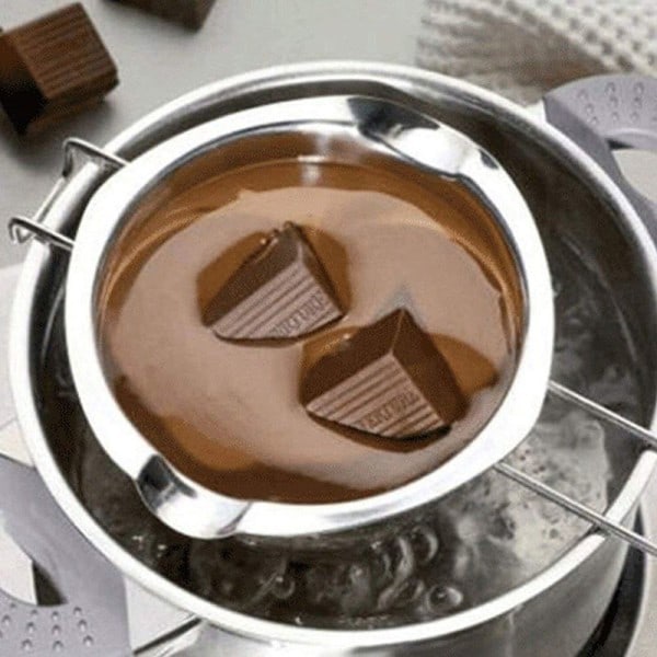 Rostfritt stål stearinljus smältning gryta mat kvalitet choklad is kuber smör godis smältning behållare bakning