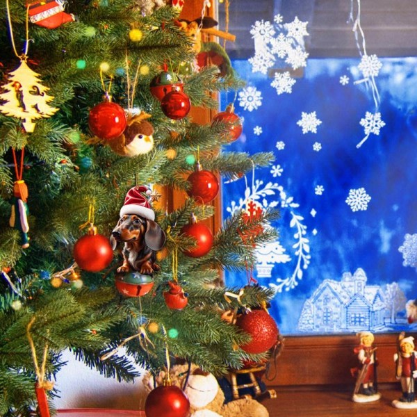 Joulu Kuusi Riippuva Ornamentit Mäyräkoira Koira Muotoiltu riipukset Kotiin joulu koristeet