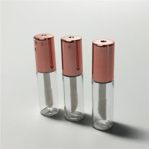 50 Styks 1,2ML Rose Guld Empty Lip Gloss Tube Plastic Refillable flasker Liquid Lipstick Container