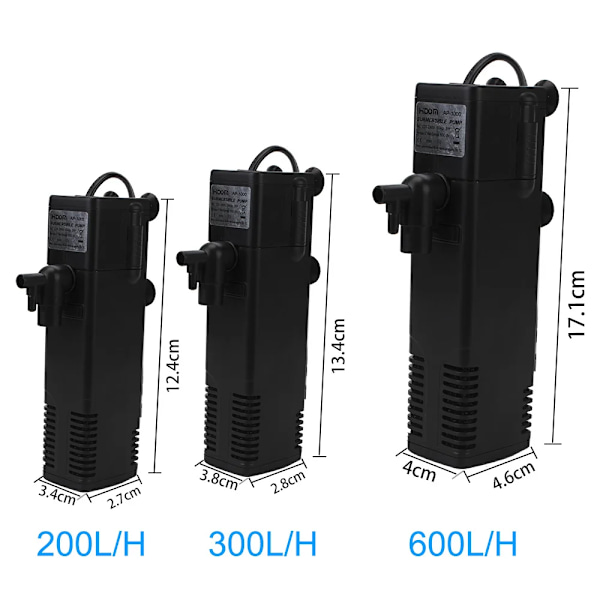 EU Plug Lavt Nivå Vann Senkbar Vann Filter Pumpe Skildpadde Tank Filter