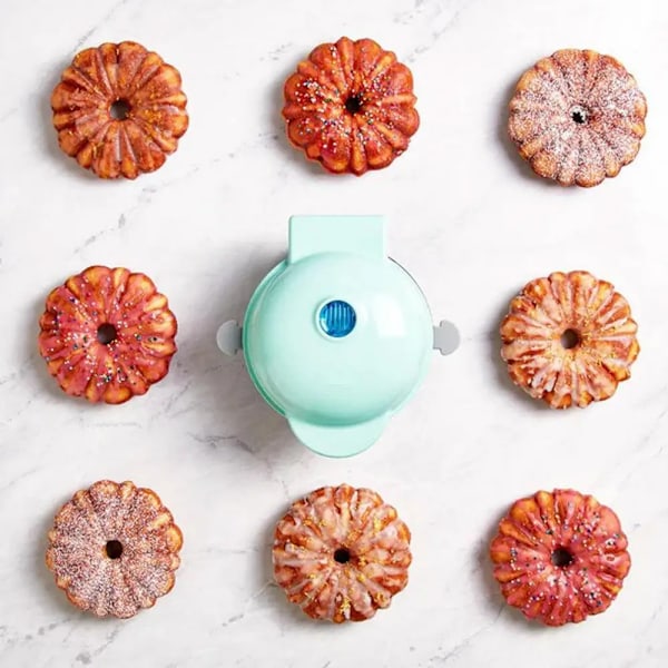 Hög kvalitet Mini Maker för Individuell Cake Våfflor Hash Browns Keto Chaffles med Lätt att rengöra Non-Stick Ytor 4 tum