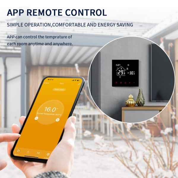 Smart Termostat Wifi Tuya Varm El Golv Värme Temperatur Regler