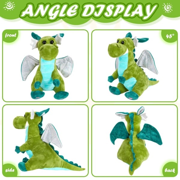 26 cm LED Lys Musikal Dinosaur med vinger Plysj Leker for jenter Past puter søt dukke