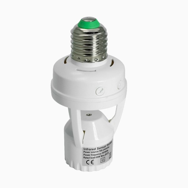 E27 PIR Rörelsesensor Ljus hållare 110-240V Detektor Bas