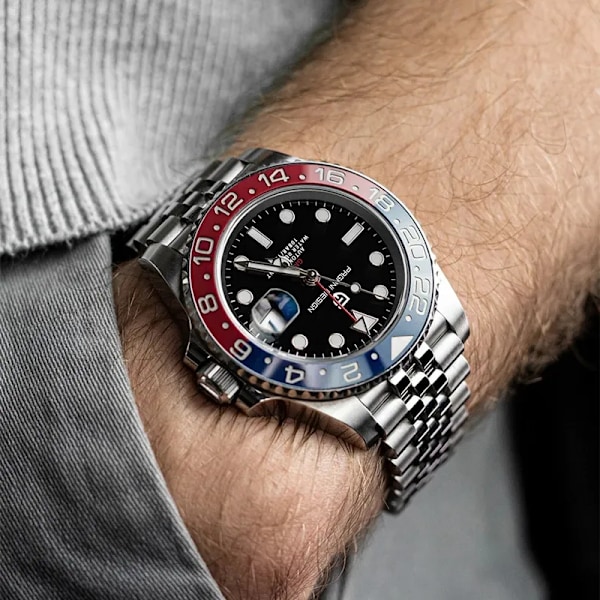Ure Mænd' Luksus Sapphire Automatisk Mekanisk Ur 40MM rustfrit stål vandtæt ur