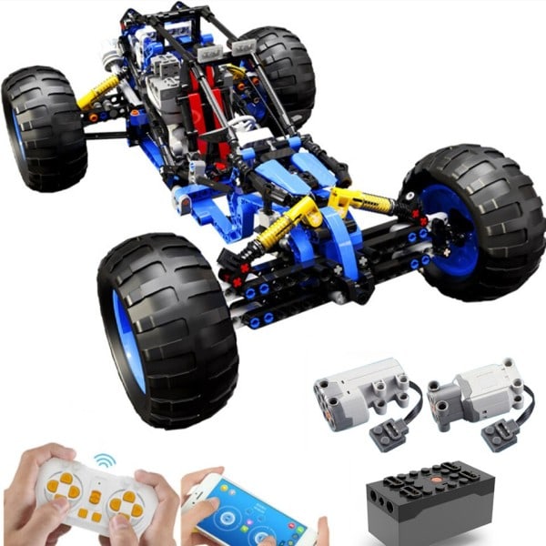 Sähkö rakennus lohkot auto tekninen RC maasto kilpa kuorma-auto APP ohjelmointi kaukosäädin ajoneuvo