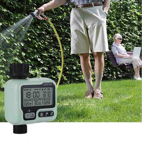 Stor Skjerm Display Hage Vanning Timer Irrigation Controller Digital Programmerbar Kran