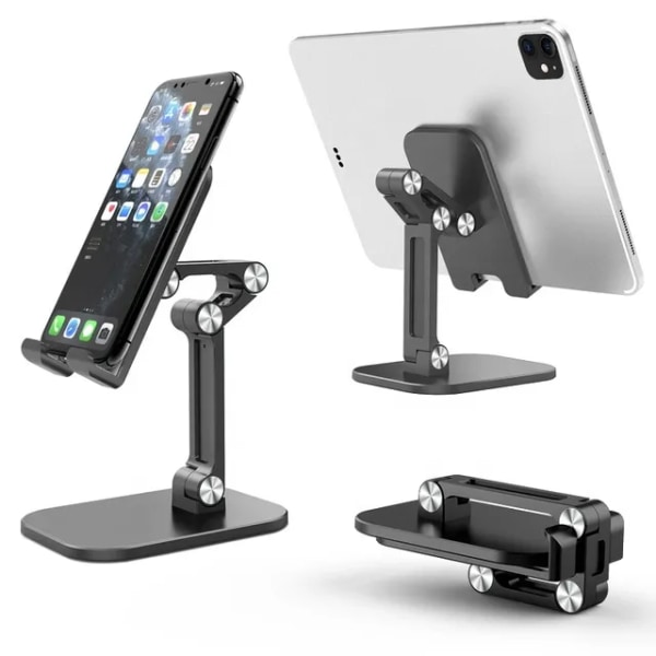 Tre sektioner Foldbar Desk Mobil Telefon Holder Til iPhone iPad Tablet Fleksibel Bord Desktop Justerbar