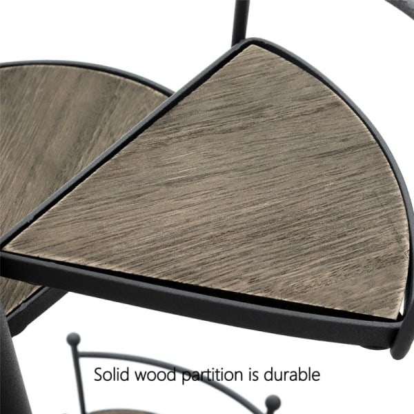 Roterende Stige Design Spiral Plante Stativ Jern Blomst Gryde Holder Hylde Plads Besparelse Blomst Kryde Rack