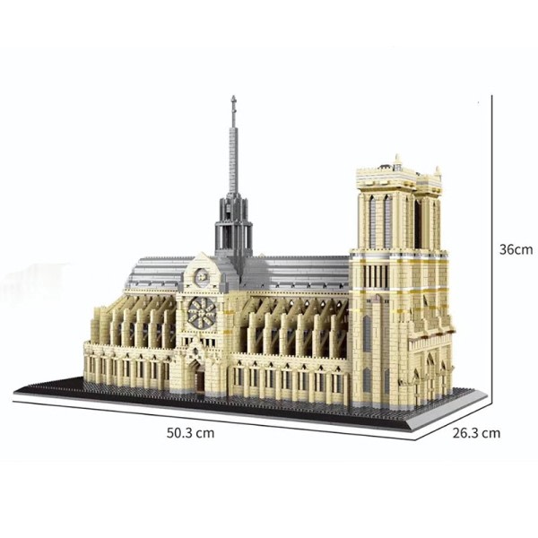 Mini Notre-Dame DE Paris Model Bygningsblokke Kirke Arkitektur Tibet Potala Palads mursten Legetøj Til børn