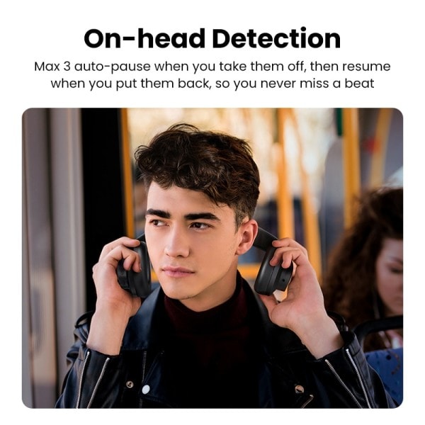 Hybrid 35dB ANC Active Noise Canceling Hörlurar Trådlösa Over Ear Bluetooth Hörlurar