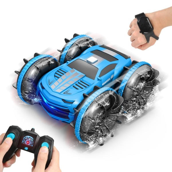 2in1 RC auto 2.4GHz kaukosäädin ohjaus vene vedenpitävä radio ohjattu temppu auto