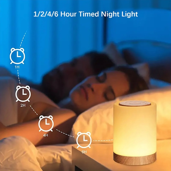 Smart LED Natt Ljus,Portable Touch Control Bord Lampa
