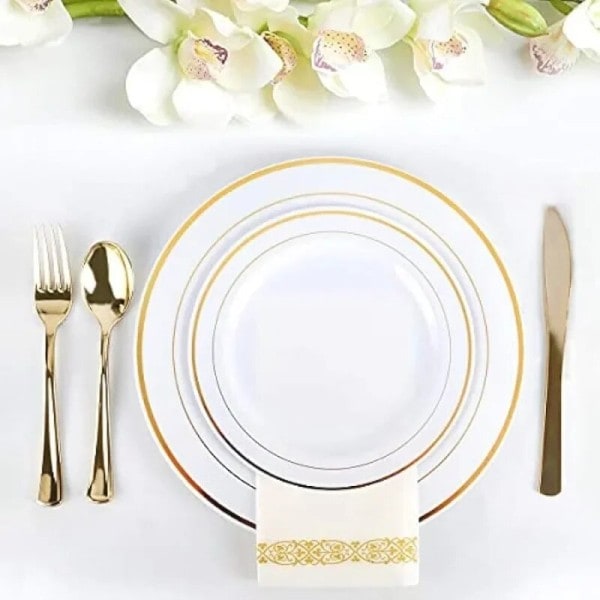 350 Styk Guld Servise Set
