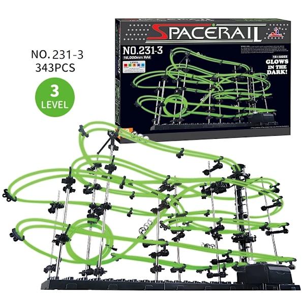 Juoksu Maze Kilpa Rata Pelit Luminous Spacerail Rollercoaster Ball Taso 2 3 4 Sähkö Hissi Malli Koulutus Tiede lelu