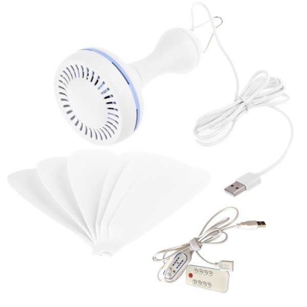 Silent 6 Leaves USB Powered Ceiling Canopy Vifte med Fjernkontroll Kontroll