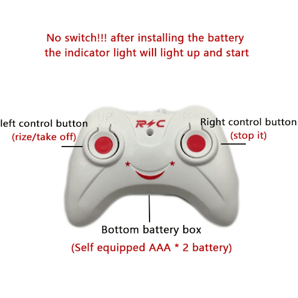 Laddningsbar Mini RC Drone Fjärrkontroll Säker Fallsäker RC Helikoptrar Drone Barn Leksaker