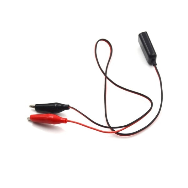 Punainen ja musta 50cm johto alligaattori testi liitin USB naaras liitin virta sovitin syöttö