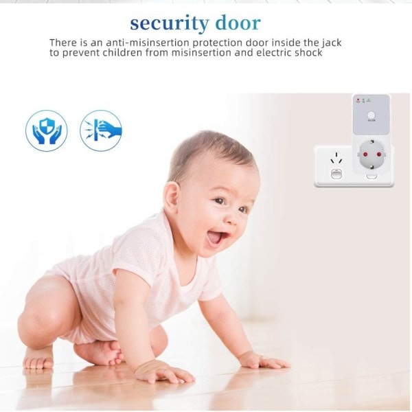 Automatisk Spænding Beskytter Socket Switcher AC 220V Power Surge Safe Protector
