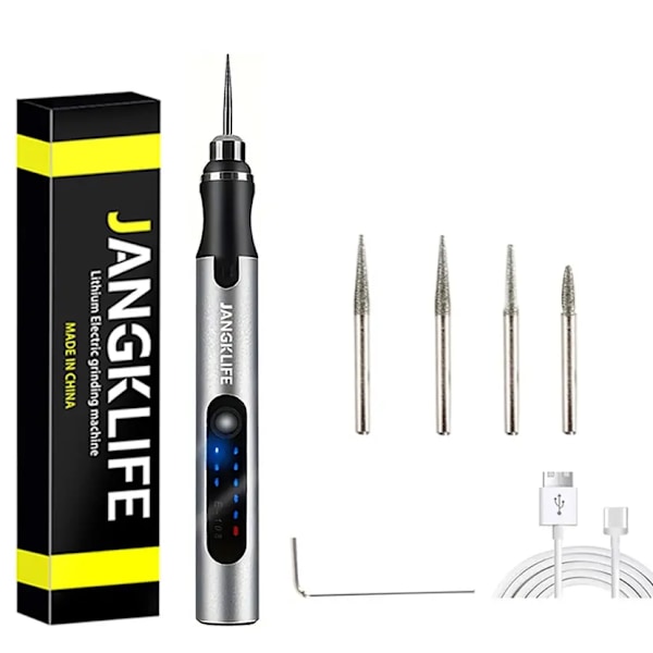 USB Trådløs Rotary Værktøj Kit Træbearbejdning Gravering Pen DIY Til smykker