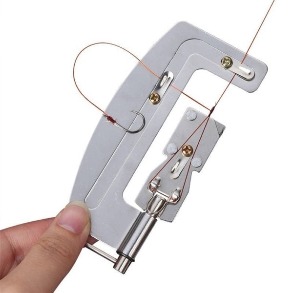 Fiskekrok Line Knutter Bærbar Semi Automatisk Fiske krok Rustfritt Stål Rask Knyting Tackle