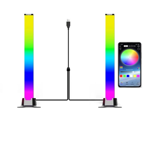 Smart RGB Symfoni Lyd Kontrol LED Lys Musik Rhythm Ambient Pickup Lampe Med App Kontrol