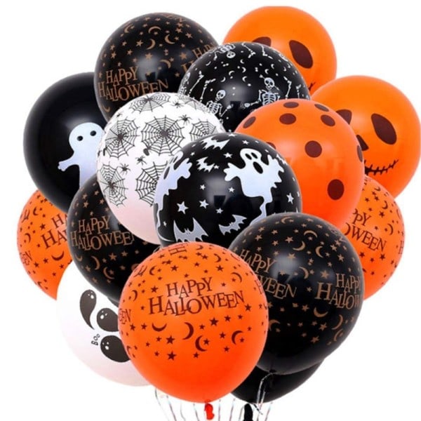 50 ballonger 12 tommer halloween ballonger kreativ gresskar edderkopp latex oppblåsbar ballong leker