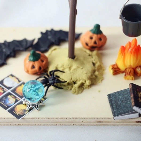 22 bitar Mini Halloween Skala Modell Set Ornament Miniatyr Simulering Modeller Hem Inredning