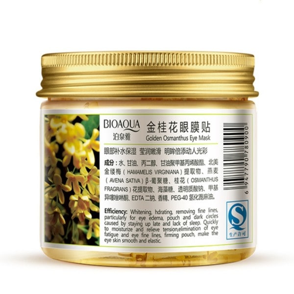Guld Osmanthus Øjenmaske 80 stk flaske øjenpleje kollagen gel plaster fjerner mørke cirkler øje pose