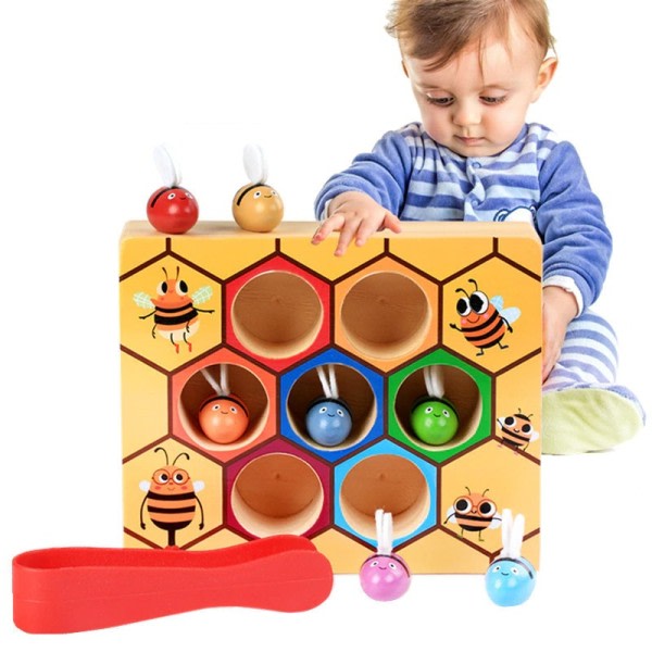 Tre Barn Montessori Tidlig Utdanning Bikube Spill Leent Pedagogisk Leker