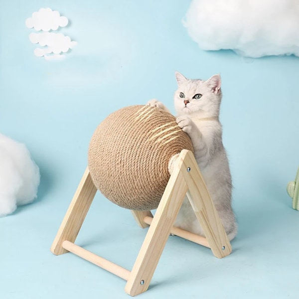 Bästa kvalitet Katt Krapning Bol Leksak Kattunge Sisal Rep Bol Bräde Slipning Tassar Leksaker