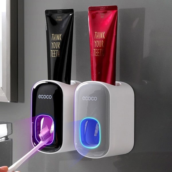Automatisk tandkräm dispenser vägg fäste badrum badrum tillbehör vattentät tandkräm pressare