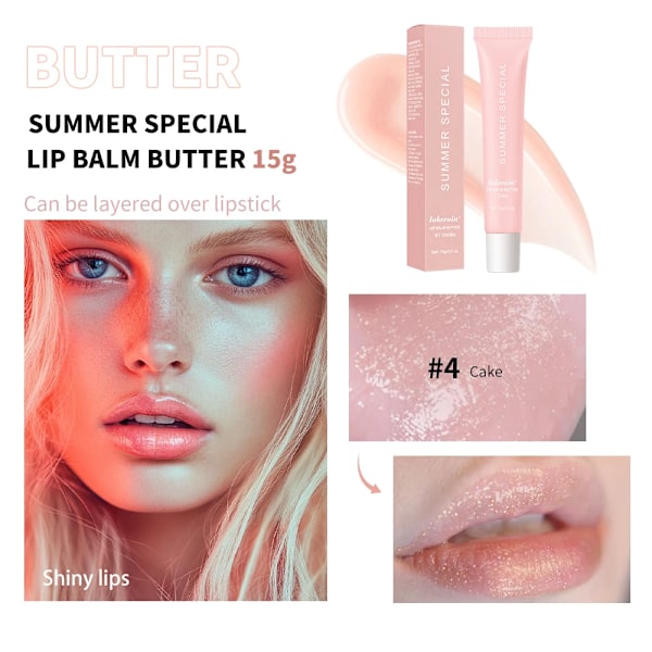 4 bitar  Läpp Balm Djup Fuktgivande Läpp Glaze Utjämnande Läpp Liner