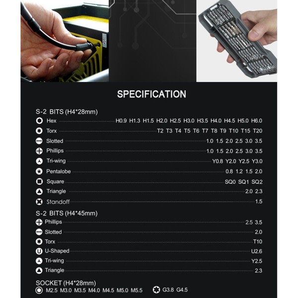 Magnetisk Skruvmejsel Set Torx Bits Skruv Drivrutin för iPhone Bärbar dator Dator Mobil Telefon Klocka Reparation Verktyg Kit