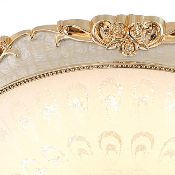 Europeiskt Modern Glas LED Tak Ljus 24W 220V Guld Silver Tak Lampa